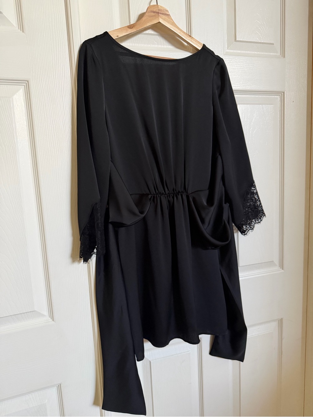 Zara Black Lace Cuff Mini Dress - Picture 6 of 7